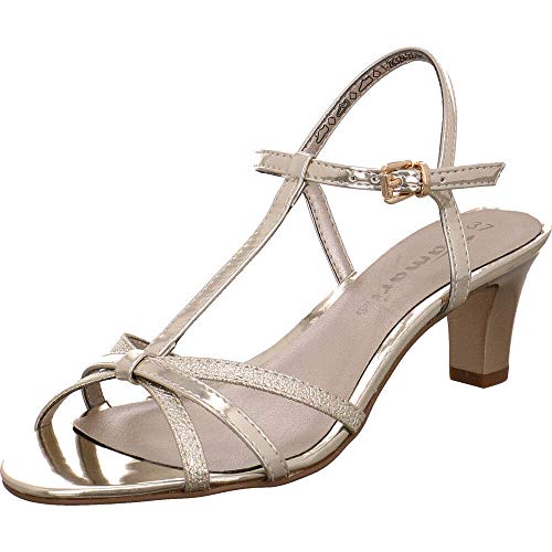 Tamaris 1-1-28329-22, Sandalia con Pulsera para Mujer, Dorado (Gold 940), 40 EU