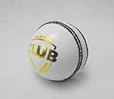 Club 2-Piece Cricket Leather Ball - Pack of 1 (White)