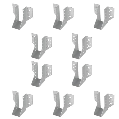 KOTARBAU® Juego de 10 soportes para vigas 45 x 108 mm, conectores de madera de acero galvanizado, soportes para vigas, conectores de vigas de carga pesada, conectores de vigas, conectores de madera