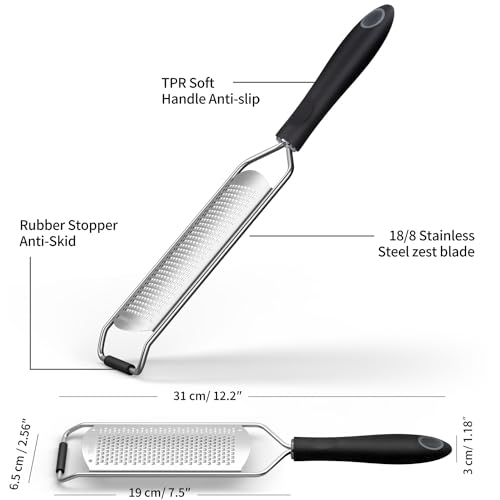 Parmesan Cheese Grater, Zester Grater Ideal for Grating Fine Parmesan Cheese Lemon, Gingers - Image 2