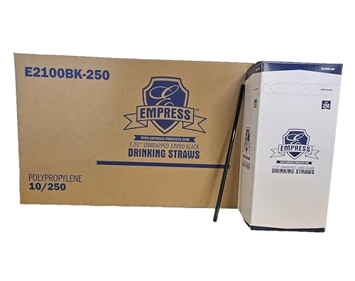 2500 Pitillos Empress Jumbo Negros 7.75" - 10 Cajas miniatura 1