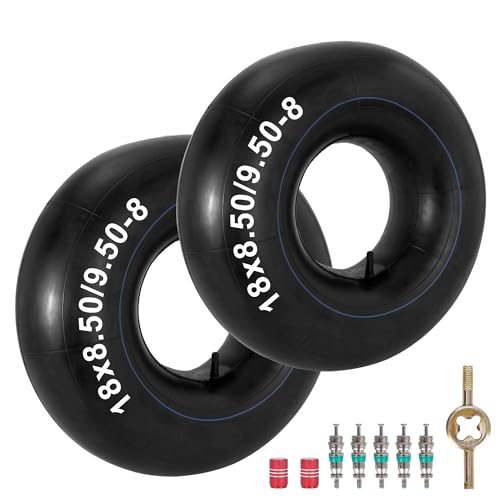 18x8.50-8 18x9.50-8 Chambre à Air Remplacement pour Tondeuses à Gazon Go Karts ATV Chariot de Golf Brouette Souffleuse à Neige Pneus de Tracteur Heavy Duty...