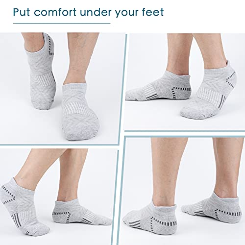 Image of Airacker Ankle Athletic Running Socks Cushioned Breathable Low Cut Sports Tab Socks for Men and Women (6 Pairs)