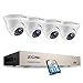 Produktbild ZOSI 1080P HD Video Überwachungssystem 4CH 1080P H.265+ DVR Recorder mit 4 Außen 2.0MP Weiß Dome Überwachungskamera Set 1TB Festplatte, 24M IR Nachtsicht