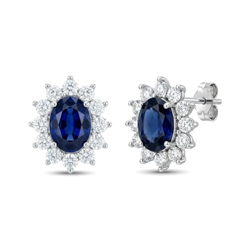 Image of TRUESILVER ACPL 925 Sterling Silver BIS Hallmarked Stud Earrings for Women & Girls |Sparkling Stone Embellished Elegant Design | Lightweight Daily Wear Jewellery | Gift for Women