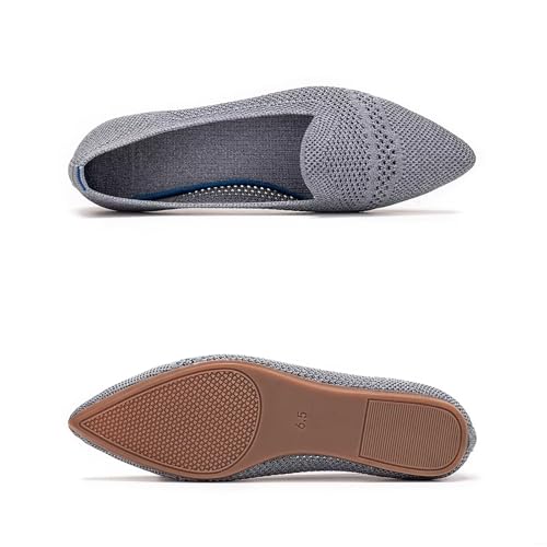Image of Frank Mully Womens Pointed Toe Flats Knit Dress Shoes Comfort Women Shoes Softable