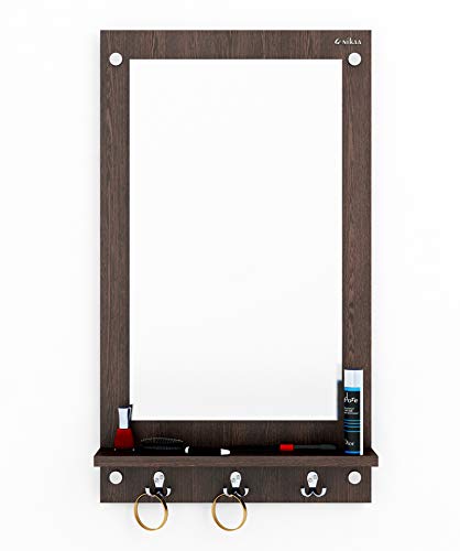 Image of Anikaa Kia Engineered Wood Dressing Wall Mirrors /Wall Hanging Dressing Mirrors /Decorative Wall Mirror /Dressing Table for Bed Room, Living Room (Wenge)