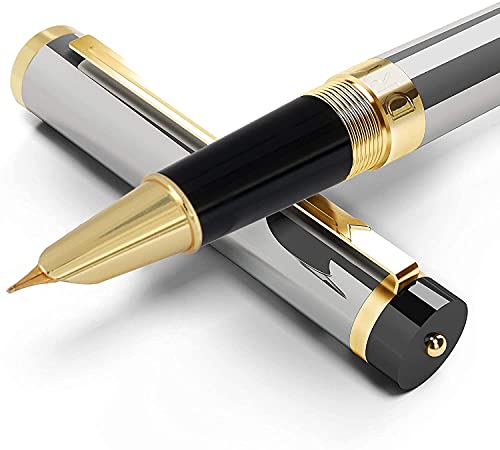 Dryden Designs Caneta-tinteiro com ponta média e fina, inclui caixa premium, 6 cartuchos de tinta (3