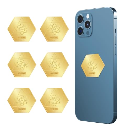 Jefuzh 6 Pieces Protection Stickers for Smart Phones & Cell Phone,Tablets/Laptops/Computer/Radio/WiFi Router/TV All E-Devices, Hexagon, JF-6B