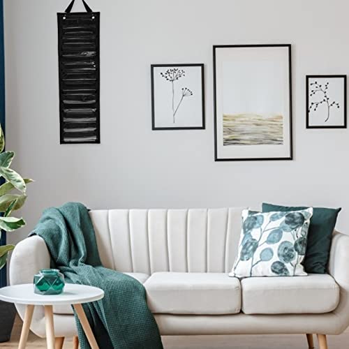Image of EXCEART 1pc Roll Roller Door Hanging Bag Vinyl Carrying Holder Hanging Pocket Organizer Storage Shelves Wall Mounted Organizer Wall- Mounted Storage Oxford Cloth