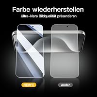 NEW'C für iPhone 15 Pro Max für Panzerglas Sichtschutz mit Montagehilfe – Ansicht 7