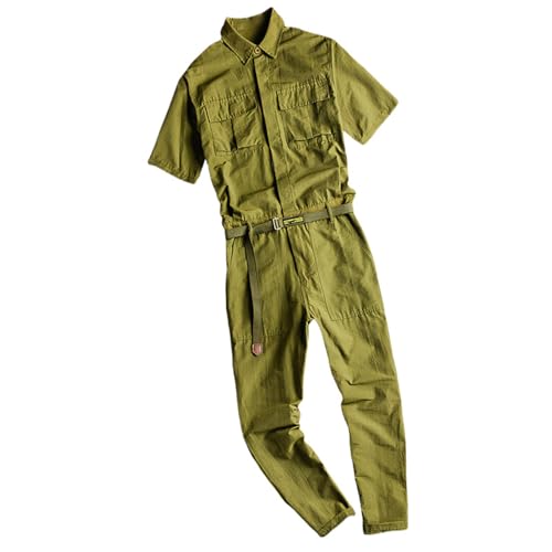 Mono de trabajo fresco para hombre ropa casual de verano contra el calor en azul oscuro delgado