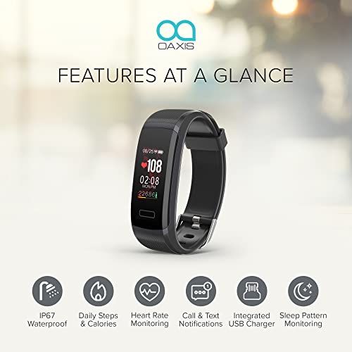 Oaxis Tenvis Hr With Extra Strap - Activity Fitness Tracker Smart Band With 24/7 Heart Rate Monitor Full Hd Color Screen Message Notifications Water Resistant Fitness Watch For Men Women Kids #TOP1