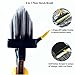 2 in 1 Cleaning Scrub Brush Grout Brush Scrape Floor Scrub Brush with Long Handle V-Shape Stiff Bristle Brush Scrubber with Squeegee 120°Rotating Magic Broom Brush for Cleaning Bathroom Glass Wall