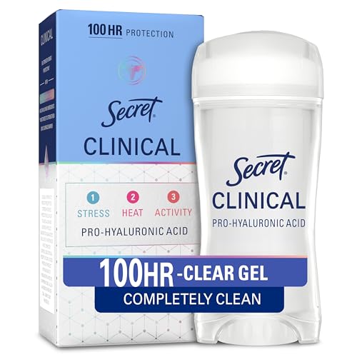 Secret Clinical Strength Antiperspirant Deodorant for Women, 100hr Sweat & Odor Protection, 3X...