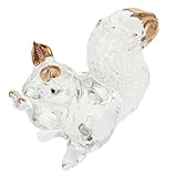 Artisanat luxueux : cette figurine en cristal d'écureuil présente un superbe savoir-faire et des détails complexes, ce qui en fait une élégante décoration d'intérieur en cristal pour ceux qui recherchent un goût élevé dans leur espace intérieur, figurine en verre de thanksgiving, presse-papier animal en cristal