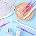 ANCIRS 30 Pack Eyebrow Trimmer Razors for Women Makeup, Facial T Shape Shaver Tool for Eye Brow, Stainless Steel Eyebrow Trimming Kit for Girls- 24 Purple & 6 White