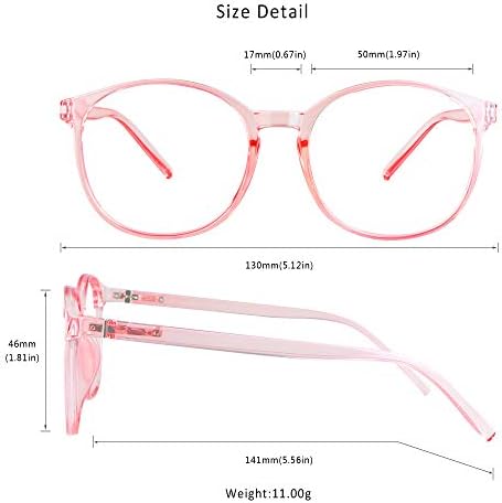 LifeArt Blue Light Blocking Glasses, Anti Eyestrain, Computer Reading Glasses with Spring Hinge, Gaming Glasses, TV Glasses for Women, Anti Glare (Clear Pink, 1.50 Magnification) - 2