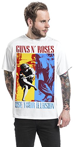 Guns N' Roses Use Your Illusion Uomo T-Shirt Bianco L 100% Cotone Regular - 2