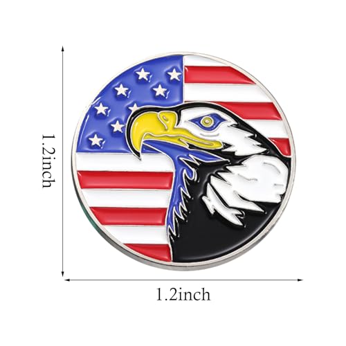 Image of Rhinestone Brooch Pins for Women, Vintage Crystal Enamel Brooches, American Flag Pin Patriotic Lapel Pins Gift for Suit Clothes Bag Accessories