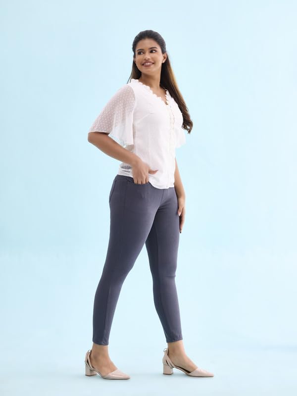Image of GO COLORS Women Mid Rise Premium Straight Jeans