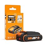 WORX WA3640 Original PowerShare Akku 20V - 2500mAh Li-Ion, wiederaufladbarer - kompakter Akku mit höher Sicherheit & längerer Laufzeit - mit LED Ladestandanzeige - kompatibel für alle WORX Geräte