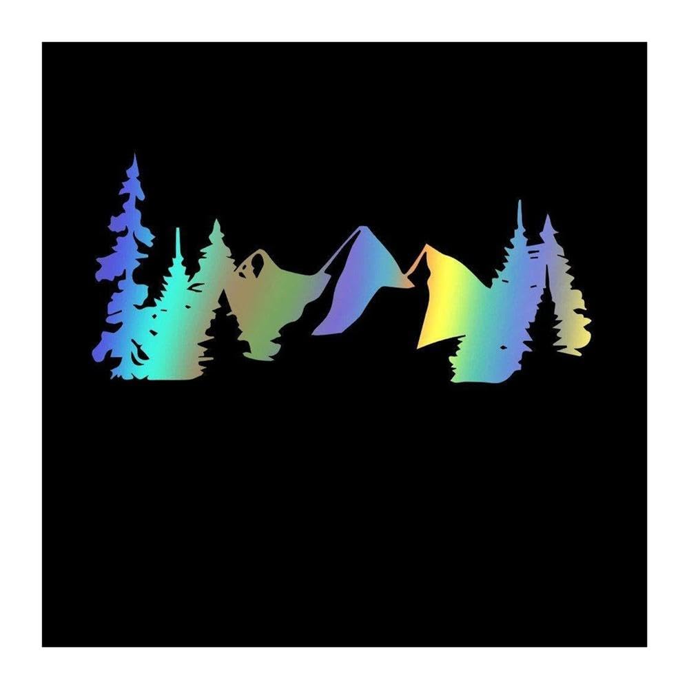 Camping Outdoors Carbon Sticker Cover Scratches Cartoon Window Decal(Reflective Lasers)