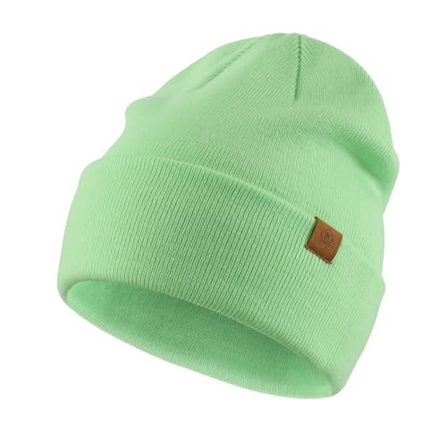 Image of Home Prefer Mens Winter Hats Acrylic Knit Cuff Beanie Cap Warm Womens Beanie Hat