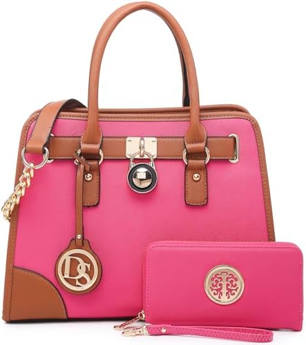 Women Designer Handbags and Purses Ladies Satchel Bags Shoulder Bags Top Handle Bags w/Matching Wallet