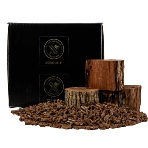 Cutting Edge Firewood Mesquite BBQ Wood Pellets – 100% Natural Hardwood Grilling Pellets for Smokers, Pellet Grills, and Outdoor Cooking – Bold Southwest Flavor, Minimal Ash, 15 lb Bag
