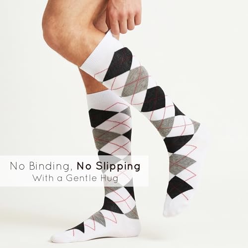 Image of Mysocks Unisex Knee High Long Socks Argyle