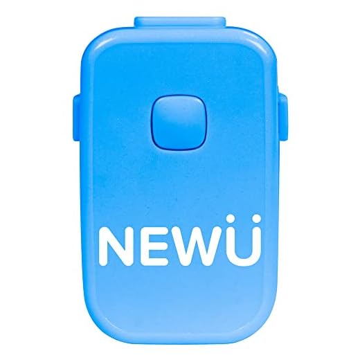 NewU Bedwetting Alarm with 8 Loud Tones, Strong Vibrations & Light; Full Featured Bedwetting Enuresis Alarm for Deep Sleeper Boys & Girls, Blue