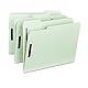 Smead Schnellhefter aus 100% recyceltem Presskarton, 2 Verschlüsse, 1/3-Schnitt-Tab, 7,6 cm Erweiterung, Briefgröße, grau/grün, 25 Stück pro Box (15005)
