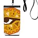 Egypt Eye Totem Pattern Phone Wallet Purse Hanging Mobile Pouch Black Pocket