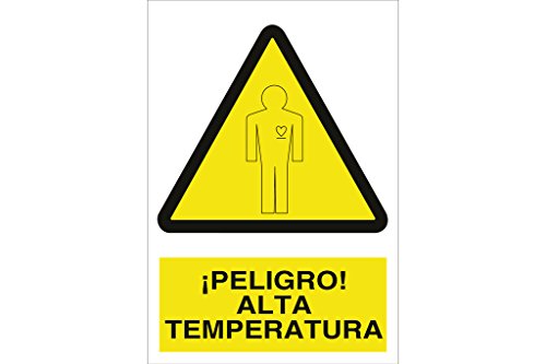 Plimpo Señal Adhesiva 210X148 Mm. ¡Peligro! Alta Temperatura En Oferta Cofan A31Ad210148 Señal Adhesivo, 210 X 148 Mm
