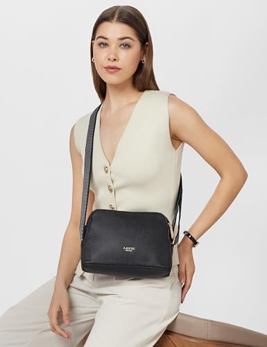 Image of Lavie Luxe Wayne 2 Comparment Medium Solid Cross Body Sling Bag | Ladies Purse Handbag | Ladies Gift