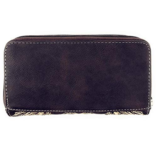 Texas West Women's Cross Flower Shoulder Handbag Wallet In 6 Colors (Brown) #TOP5