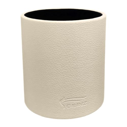 Image of Leather Pen Holder, Beige Pencil Holder, Desktop Elegant Pen Holder for Desk, Stationery Organizer for School Office Home Dorm