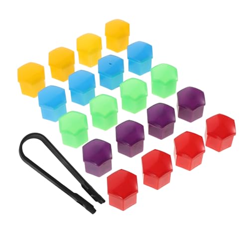 PRETYZOOM 20pcs Mini Wheel Nut Cap Nut Cover for Car Models Durable Material Protects Against Corrosion Debris Design