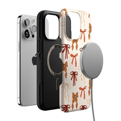 Casely iPhone 15 Pro Max Case | Fall Girlie | Pumpkin Spice Bows | Compatible with MagSafe | Bold Protective Design - Thumbnail 4