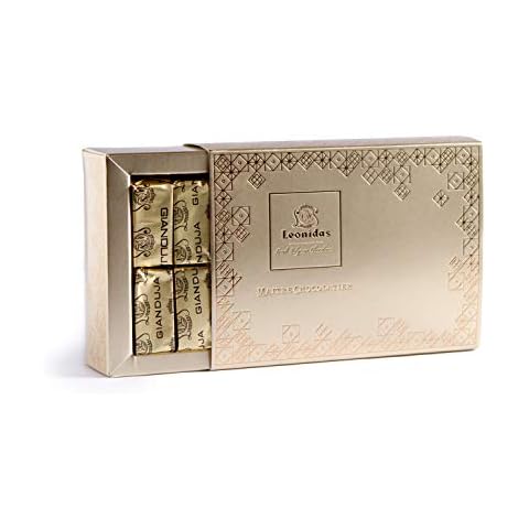 Leonidas Gianduja 24 x Pure Hazelnut Praline Chocolates Wrapped in Gold foil 280g Cover