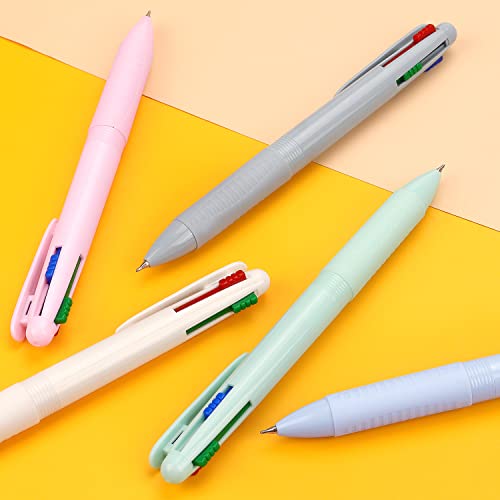 12 Pack Multicolor Ballpoint Pen 0.5 4-In-1 Colored Pens Fine Point, Retractable Ballpoint Gift Pens For School And Office, Assorted Ink #TOP5