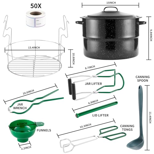 Canning Pot with Rack & Lid-Canning Kit for Beginners, 21.5 Quart Stock Pot - Image 4