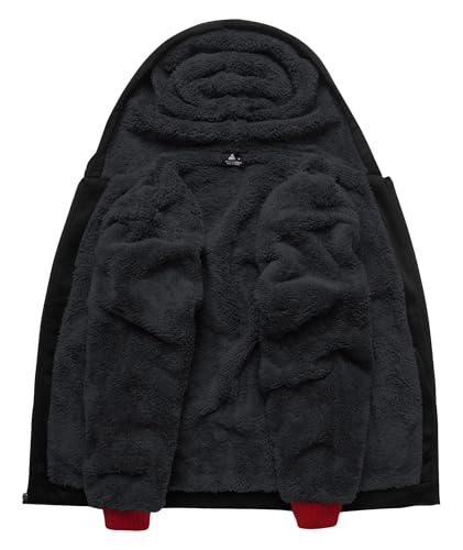 Image of SCODI Hoodies for Men Heavyweight Fleece Sweatshirt Zip Up Thick Jacket