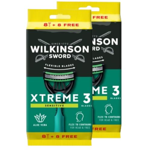 Xtreme 3 Pure Sensitive - Pack de 2 Bolsas de Maquinilla de afeitar desechables 8 + 8 unidades