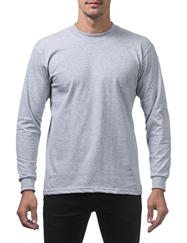 Pro Club Men's 3-Pack Heavyweight Cotton Long Sleeve Crew Neck T-Shirt2