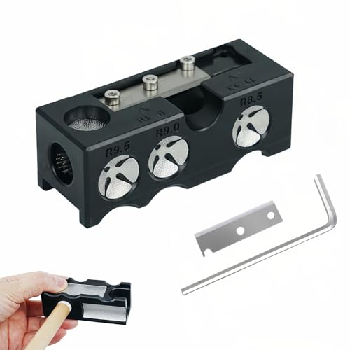lay stay Snooker Cuetip Shapers, Billiard Cue Tip Shaper Tool, 11-In-1 Billiards Cue Tip Shaper, Black Plastic Maintenance Accessory for Billiard Cuetips Maintenance