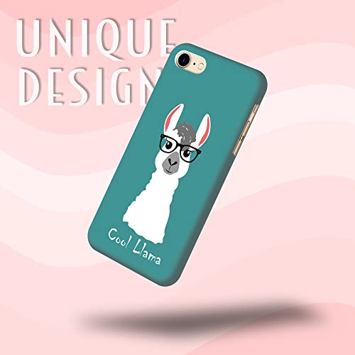 Glisten - Iphone Se 3 2022 Case, Iphone Se 2020 Case, Iphone 7/8 Case - Cool Llama Printed Slim Fit Cute Plastic Hard Protective Designer Back Case For Iphone 7/8 / Se 2020 / Se 2022. White #TOP2