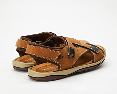 Image of Centrino Men's Sandal |Fisherman EVA Sandals with Cushioned Insocks, Hook & Loop Strap | Trendy and Sporty Design, Premium Upper, Closed Sandal - For Spring Summer Travelling, Walking (2332)