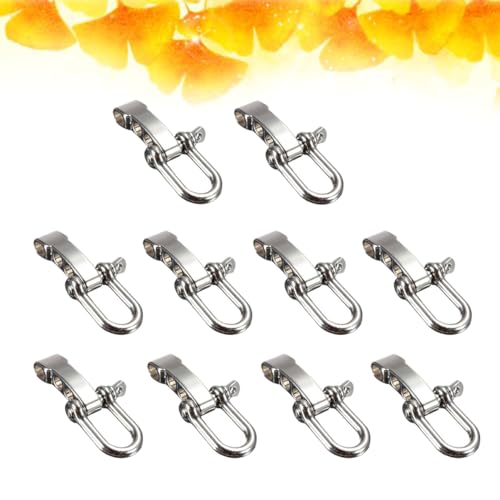 DOITOOL 10Pc Pára-Choques Manilhas Giratória Manilha Corrente Manilha Olho Snap Manilha Aparelhament